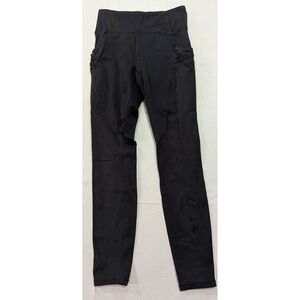 Fabletics Leggings Womens Small Black Excellent High Waisted Side Pockets Active